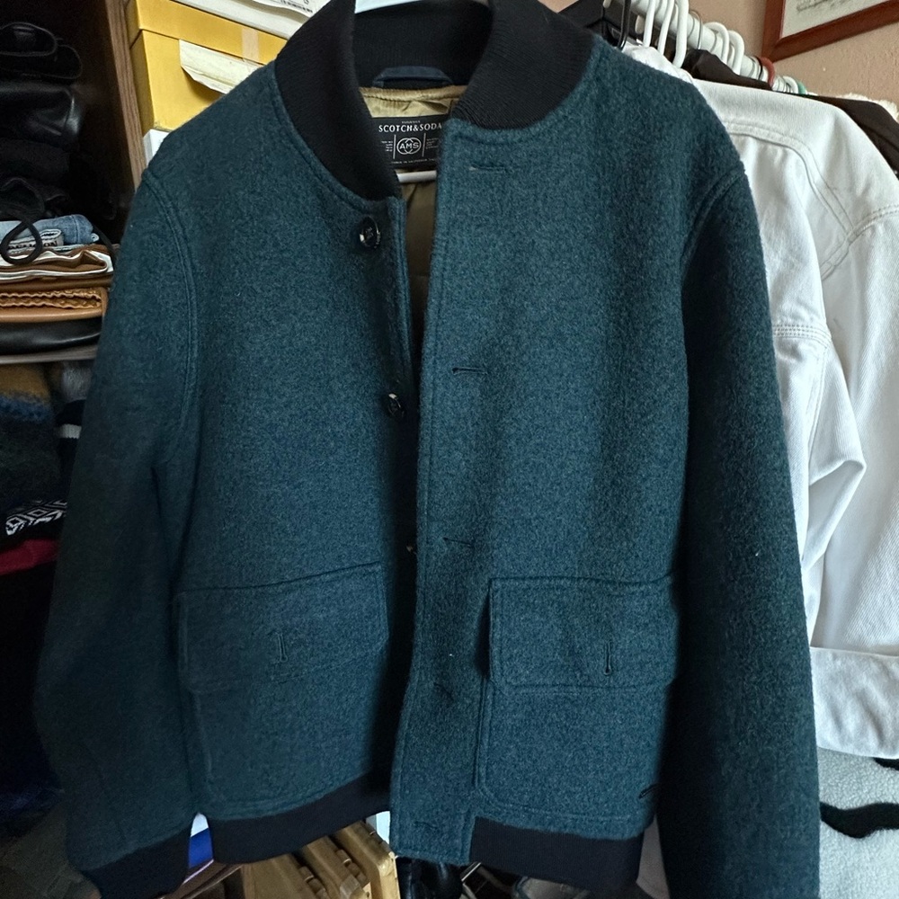 Scotch & Soda Varsity Bomber Wool Jacket Coat East Sun West Moon size M